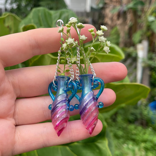 Dreamy Striped Vase Earrings