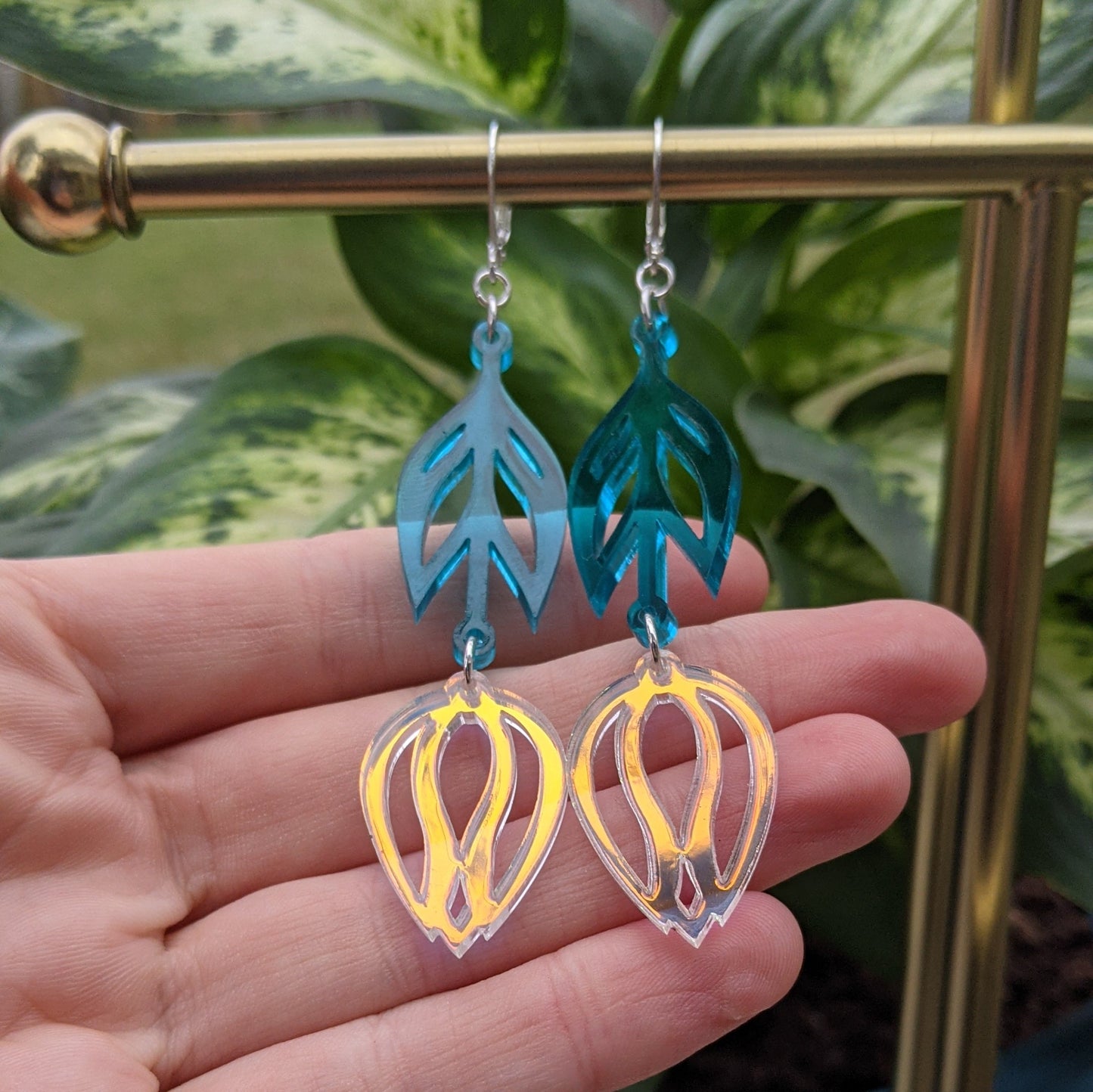 Iridescent Tulip Earrings